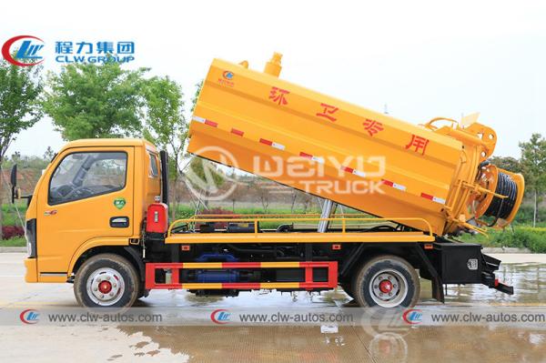 Buy cheap Carbon Steel Combined Jet Vacuum Truck Sewer Cleaning 140HP 5000Liters 5cbm Gallons from wholesalers