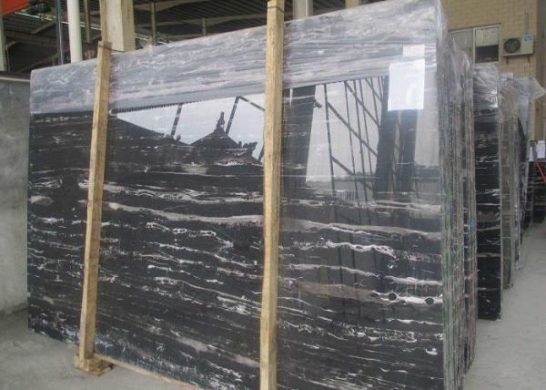 Buy cheap Sliver silver Dragon Black with White Vein polished black and white stone marble slabs tiles from wholesalers