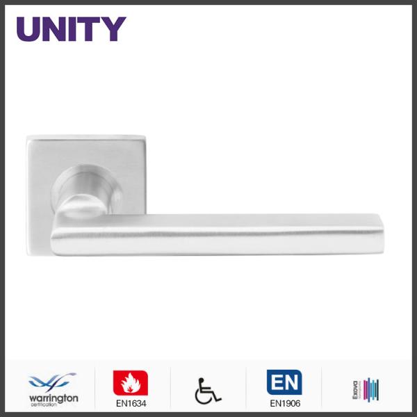 Buy cheap Stainless Steel Fire Door Lever Handle EN1906 and EN1634 Satin Finish from wholesalers