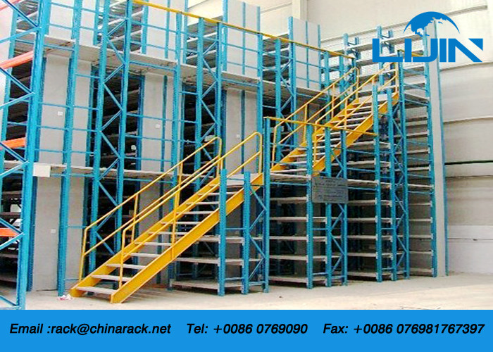 Workshop Rack Supported Mezzanine Floor With Walkways Multi Layer