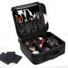 Buy cheap Lady Professional Cosmetic Organizer Mesh Leather Beauty Travel Cosmetic Case from wholesalers