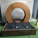 Landscape Corten Steel Water Feature Customizable Unique Design Outdoor
