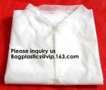 SMS Disposable Hooded White Coveralls Suit Chemical Protective Elastic Wrist
