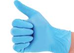 Blue Rubber Non Sterile Gloves Nitrile Disposable Powder Free Fully Palm