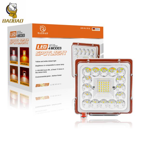 Buy cheap Square White Yellow Flash 4 Inch Hight Brightness Car Outdoor LED Work Lights from wholesalers