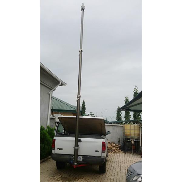 6m locking pneumatic telescopic mast for mobile CCTV vehicle telescoping mast