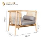 Lobby Sofa, Morden Sofa, Solid Wood sofa, Leisure sofa, Fabric Upholstery