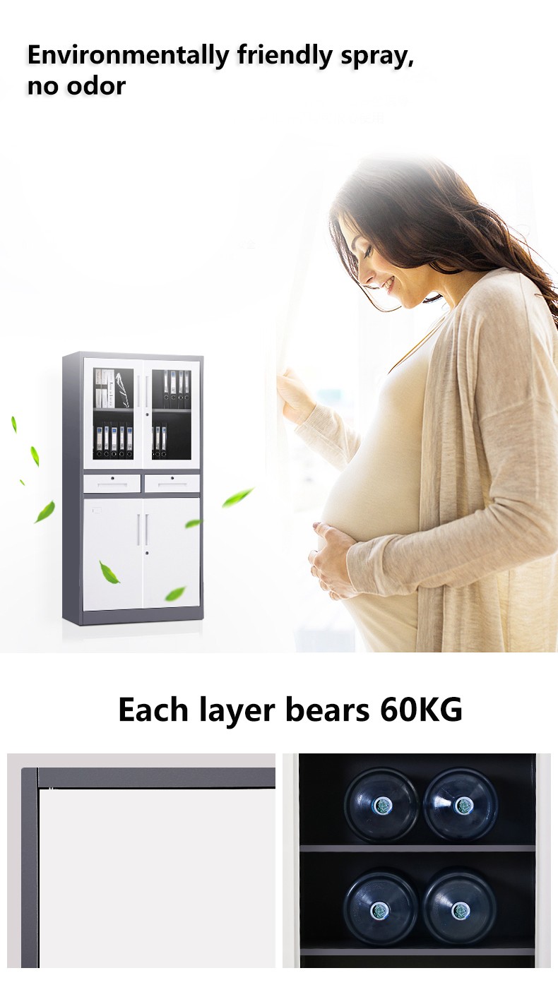 0.5mm To 1.0mm 2 Drawer Metal File Cabinet With Lock