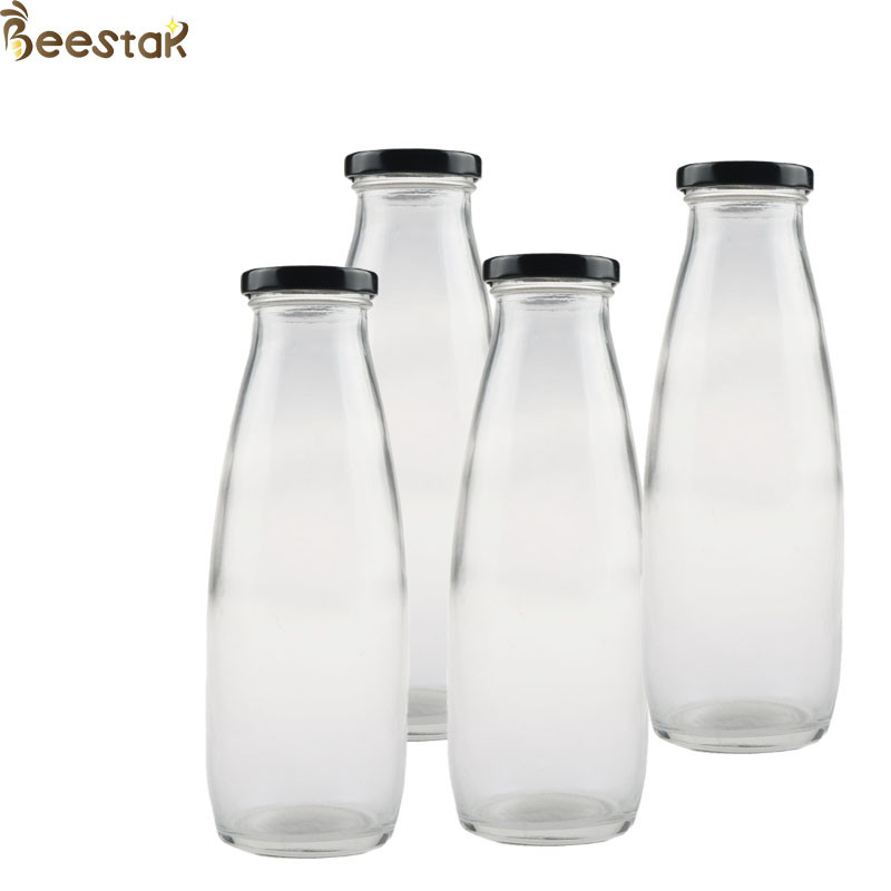 1L High Round Bottle Jam Sauce Honey Storage Jar Bottles