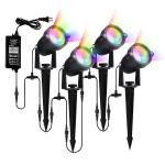 Smart IP65 Outdoor Waterproof RGB LED Light 4 In 1 Landscape Garden LED Spike