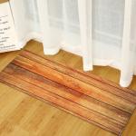 Wood Grain Absorbent Door Mat 40*120cm 60*180cm Bedroom Floor Carpets