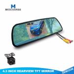 12V/24V Night Vision Car Reverse Camera with 4.3 Inch Mirror Monitor for all car