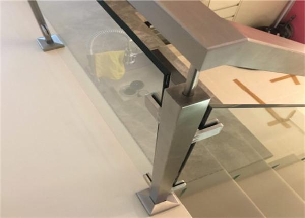 Buy cheap Square Post Stainless Steel Glass Balcony Railing Designs For Landing Balustrade from wholesalers
