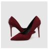 Buy cheap Suede PU Women Pointed Toe Pumps 80mm heel polished tailoring from wholesalers
