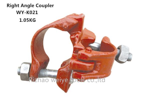 Buy cheap Painting Red 90 degree Scaffolding Double Coupler right angle for Pipe clamp from wholesalers