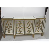 Buy cheap Unique Design Living Room Mirrored Side Board Gold Color Surface Finish product