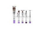 5Pcs Decorating Brush Set With Purple Slim Handle Art Painting Brush Collection