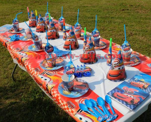 Buy cheap Cars theme Kids Birthday Party Decoration Set Party Supplies Baby Birthday Pack event party supplies from wholesalers