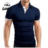 Buy cheap Summer Oversized Cotton Polo T Shirts Short Sleeve With Embroidery Logo from wholesalers