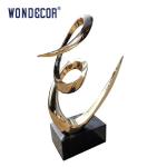 Modern Metal Art Craft Abstract Twisted Ribbon Decoration Stainless Steel