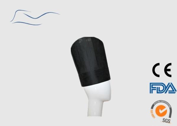 Buy cheap Non Woven Disposable Chef Caps , Black Kitchen Head Cap Pleated Style from wholesalers
