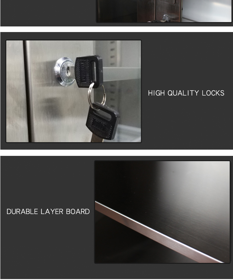 Stainless Steel 4 Door Metal Locker Storage Cabinet 0.4-1.2mm Environmental Powder Coating
