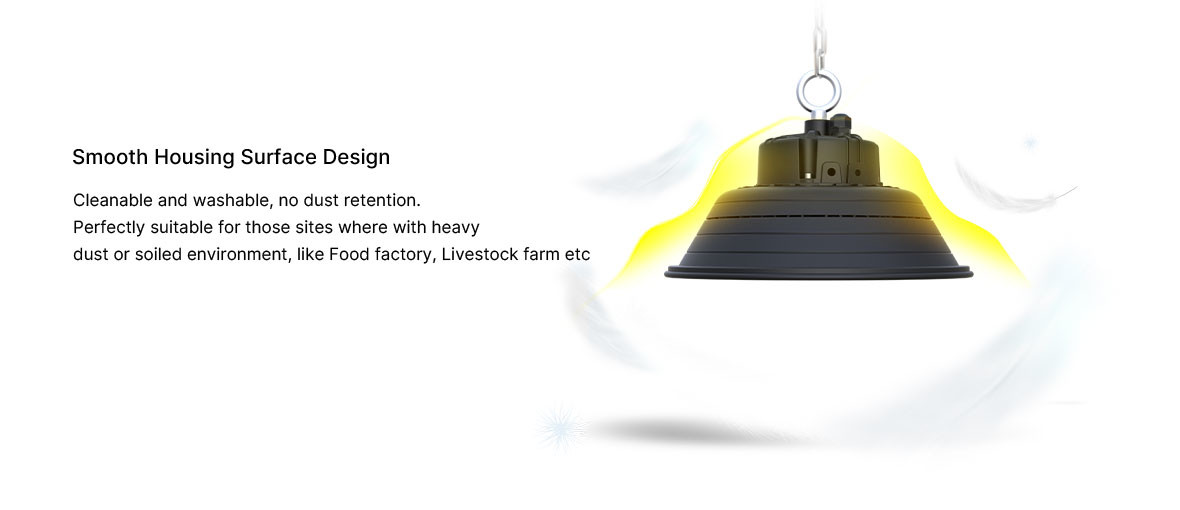 Smooth Waterproof 100W UFO LED High Bay Light For Warehouse / Garage ROHS
