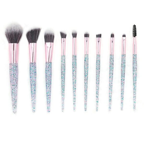 Buy cheap 10piece Powder Glitter Facial Makeup Brushes from wholesalers
