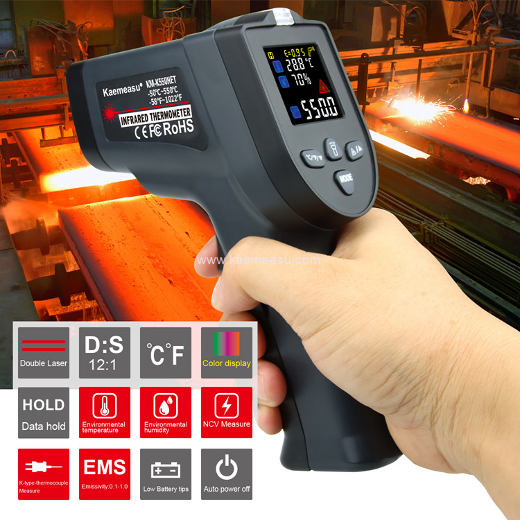 Kaemeasu 550℃ Dual Laser Infrared Non Contact Infrared Thermometer