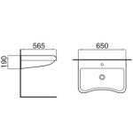 Ceramic Sanitary Ware Disable Toilet And Basin Set Wall Hung For Nursing Home