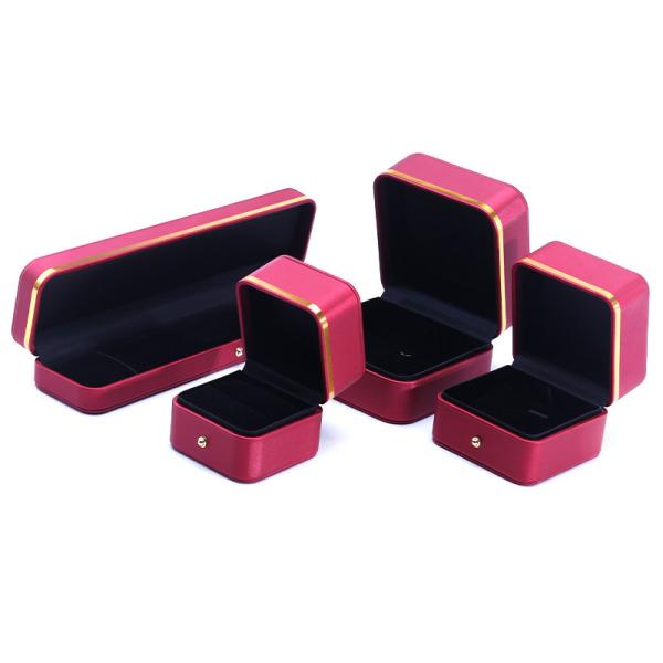 Red Grade Leather Jewelry Box for Newest Style Rectangle Bracelet Necklace Watch