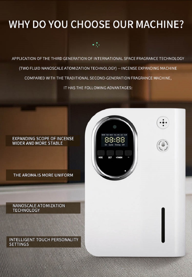 HOMEFISH Wall Mounted Scent Diffuser Machine 160ml 34kpa