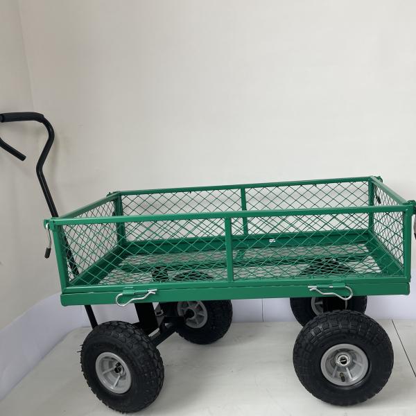 Buy cheap Four-wheel Fire Wood Cart Heavy Duty Garden Cart for Heavy Load Firewood Transport from wholesalers
