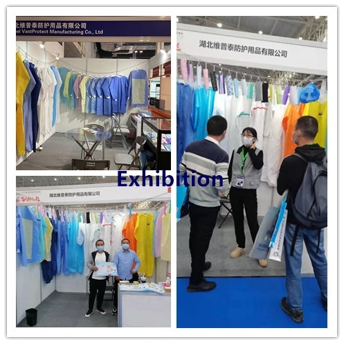 Customizable CE Nonwoven Microporous Medical Protective Coverall With Elastic Wrist Ankle Cap Brim
