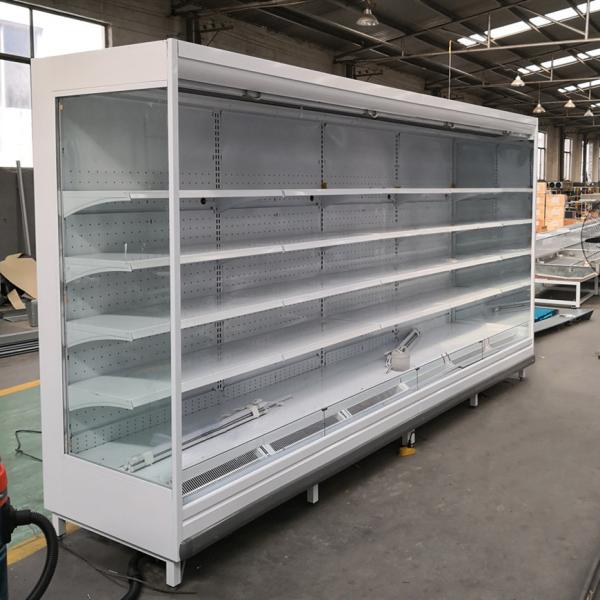 Buy cheap Supermarket open milk yogurt cooler, multi-deck refrigerator fruit display stand for sale from wholesalers