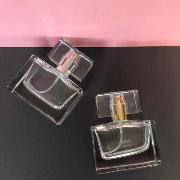 Buy cheap Cosmetic 30ml Perfume Spray Bottle Rectangle Flat Square Glass from wholesalers