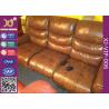 Buy cheap High Density Sponge Seat Back Home Theater Sofa ,Brown Leather Electric Recliner Chair from wholesalers