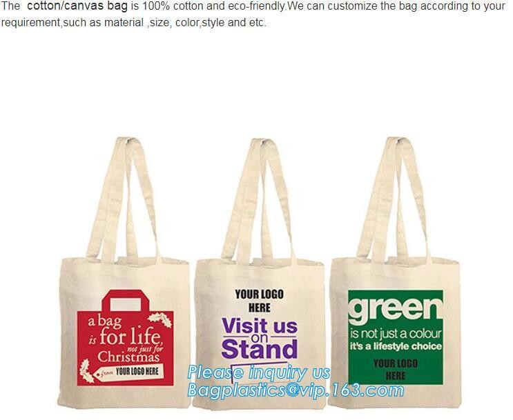 Logo Reusable Shopping Bags Rough Rope Handle Cotton Canvas Tote