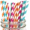 Buy cheap SGS Assorted Colors Party Compostable Christmas Paper Straws from wholesalers