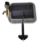 Adjustable Patio Burner for Safety Device and Silver Finish Outdoor Space Heater