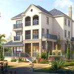 Sleek Light Steel Villa Eco Friendly Prefabricated 3 Floor Container House