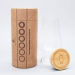 OEM Mason Jar Cup Lids 86mm With Straw Hole Bamboo Wooden