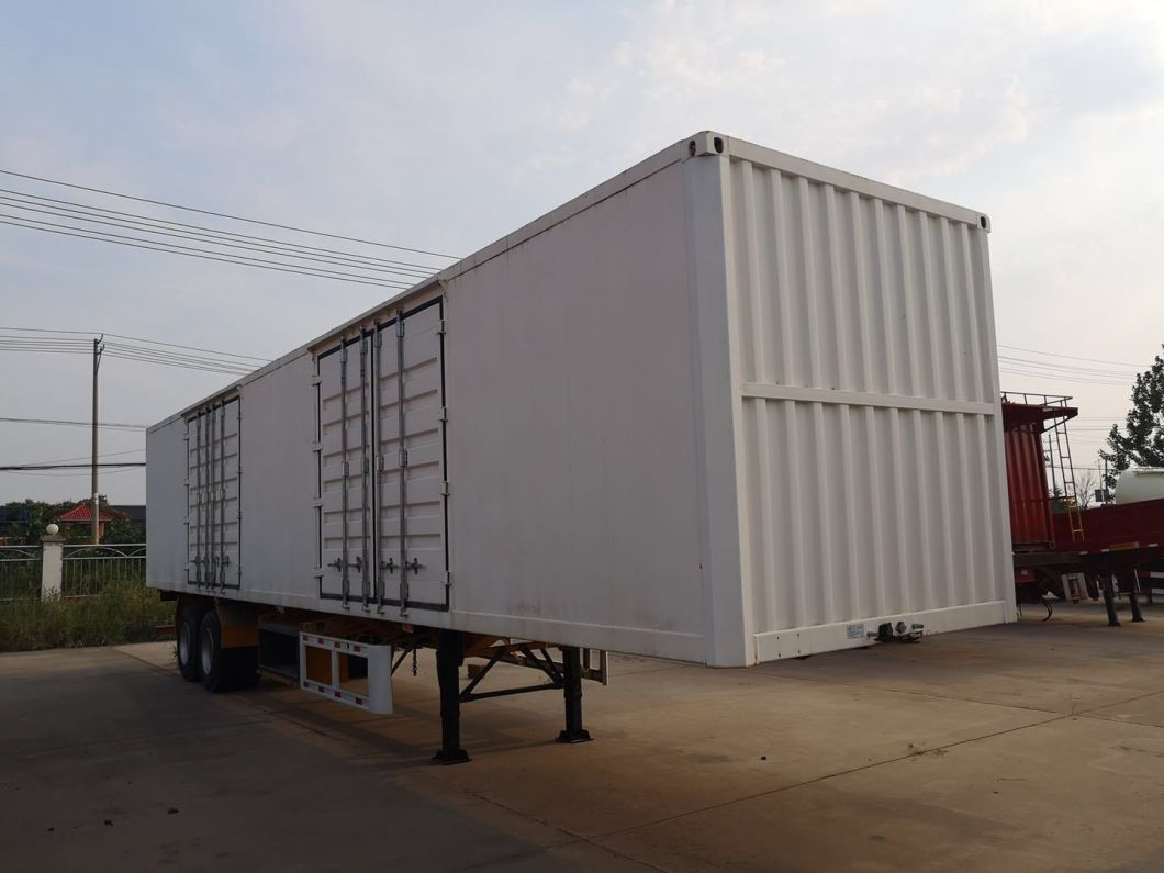High-Capacity Box Semi Trailer Featuring Flatbed Trailer Construction