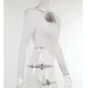 Buy cheap Small Order Clothing Manufacturers Vintage Square Neck Long Puff Sleeve Boning Tunic Cropped Top from wholesalers