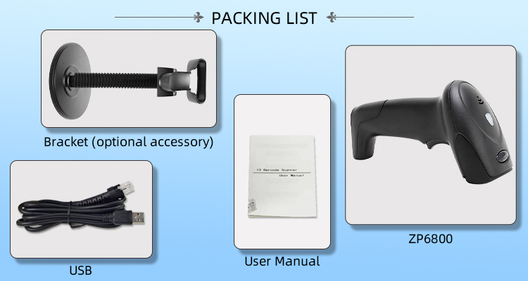 Professional Handheld Barcode Scanner for Supermarket and Warehouse Management