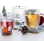 375ml Personalized Glass Cup High Borosilicate Double Wall Glass Coffee Cup