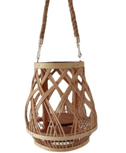 Hot Sale Led Lantern Indoor And Outdoor Decoration Natural Handmade Rattan Weave