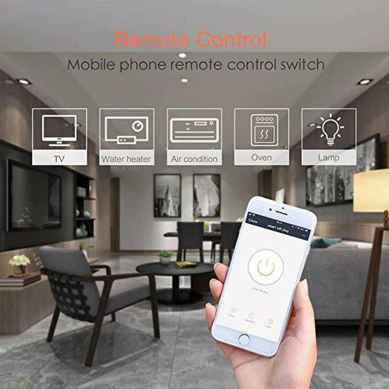 Smart WiFi Power Plug Outlet Socket with 2PCS USB Port App Control Timer Function Compatible with Amazon Alexa Google