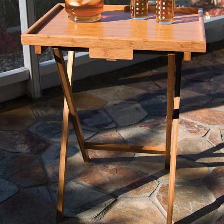 Buy cheap hot sale single folding bamboo tray table from wholesalers