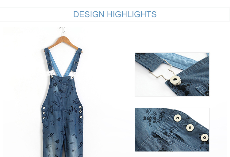 8 - 16 Years Teen Girls Denim Clothes Suspender Jeans Bib Pants Custom Design